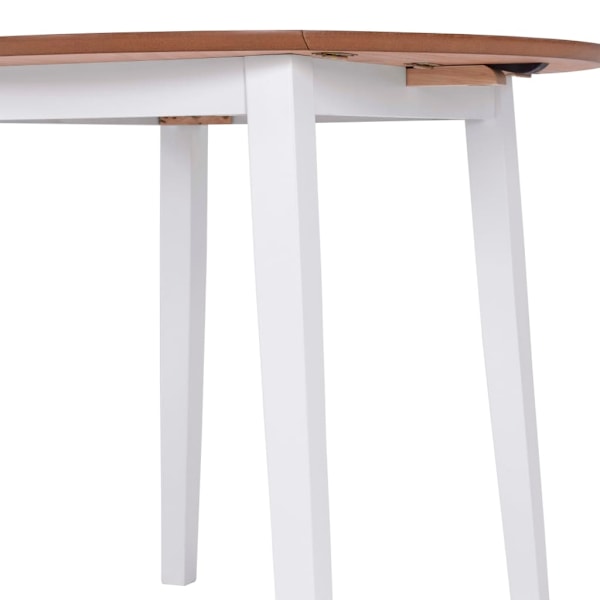 vidaXL Klaffbord runt MDF vit Vit