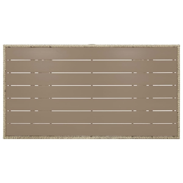 vidaXL Trädgårdsbord grå 120x70x66 cm konstrotting grå