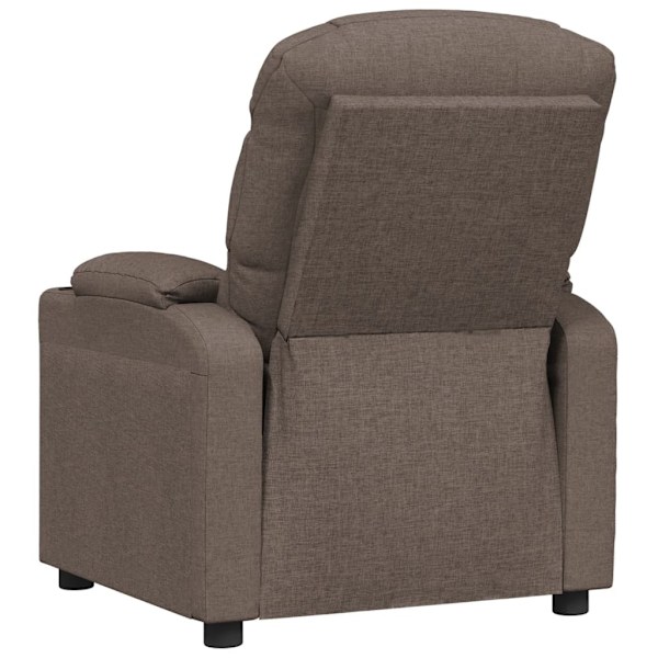 vidaXL Elektrisk reclinerfåtölj taupe tyg Taupe