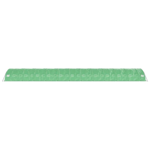 vidaXL Växthus med stålram grön 120 m² 24x5x2,3 m Grön
