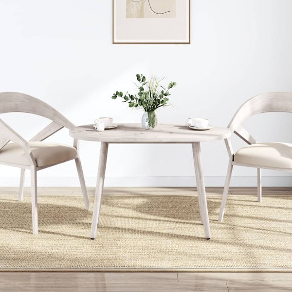 vidaXL Bordsskiva vit 100x50x2,5 cm oval massiv furu Vit
