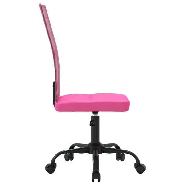 vidaXL Kontorsstol höjdjusterbar rosa nättyg Rosa
