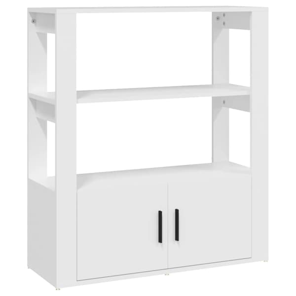 vidaXL Skänk vit 80x30x90 cm konstruerat trä Vit