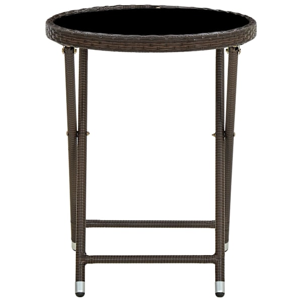 vidaXL Soffbord brun 60 cm konstrotting och härdat glas Brun