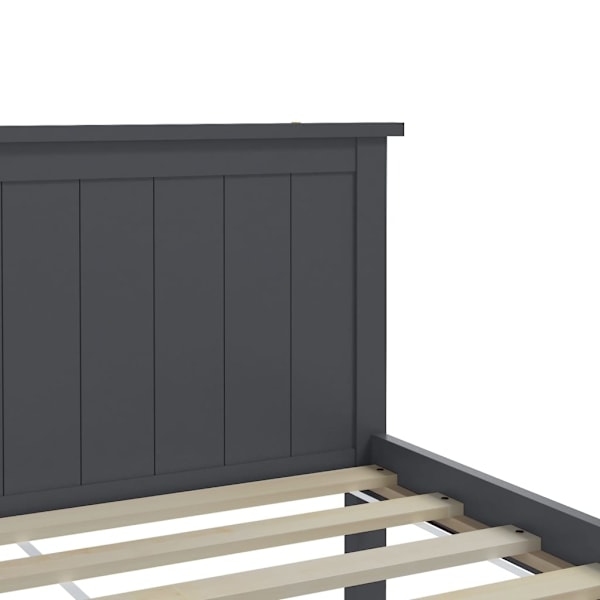 vidaXL Sängram grå massiv furu 120x200 cm Grå