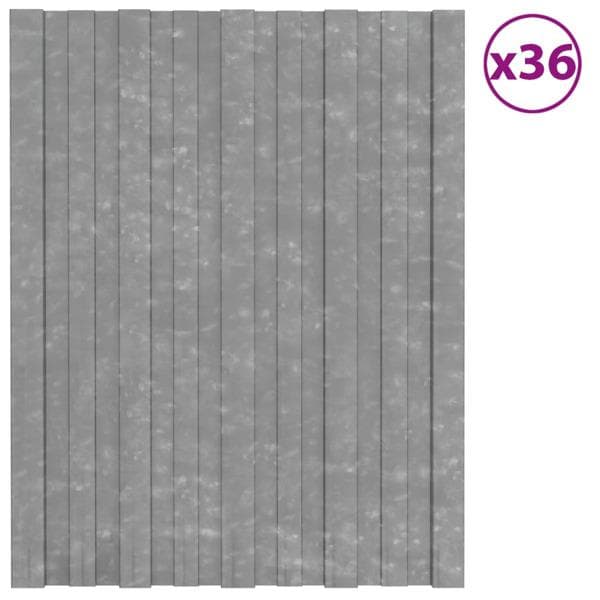 vidaXL Takprofiler 36 st galvaniserat stål silver 60x45 cm