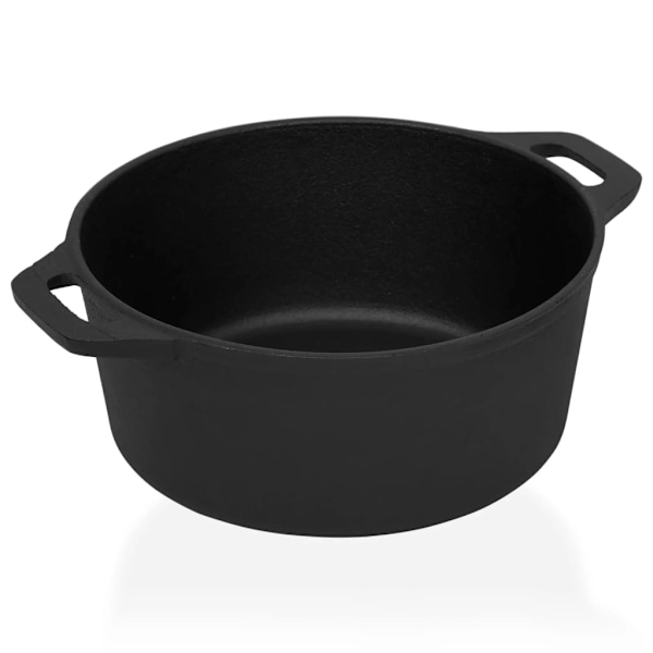 vidaXL Gryta Ø26,5 cm gjutjärn Svart