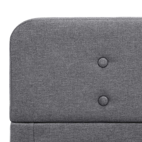 vidaXL Sängram ljusgrå tyg 100x200 cm grå