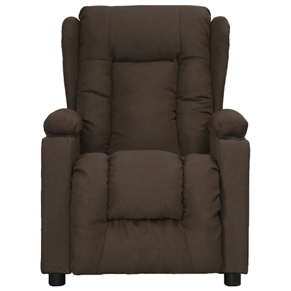 vidaXL Reclinerfåtölj mörkbrun tyg Brun