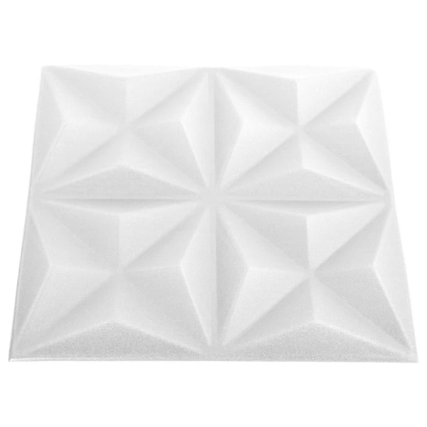 vidaXL 3D Väggpaneler 24 st 50x50 cm origami vit 6 m² Vit