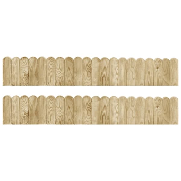 vidaXL Rabattkant 2 st 120 cm impregnerad furu Brun