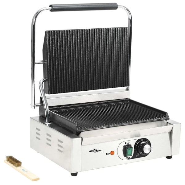 vidaXL Paninigrill 2200 W 43x30,5x20 cm Silver