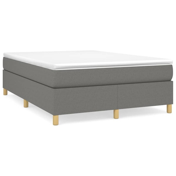 vidaXL Sängram utan madrass mörkgrå 140x200 cm tyg Grå