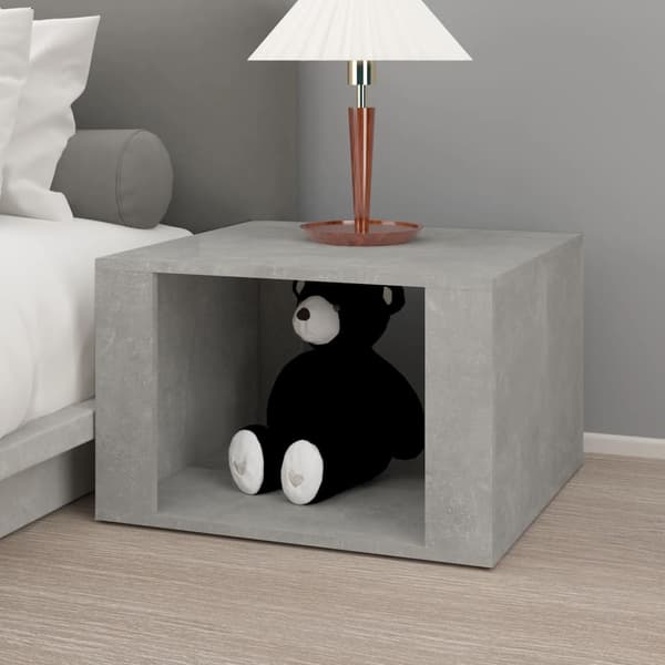 vidaXL Sängbord grå 57x55x36 cm konstruerat trä Grå