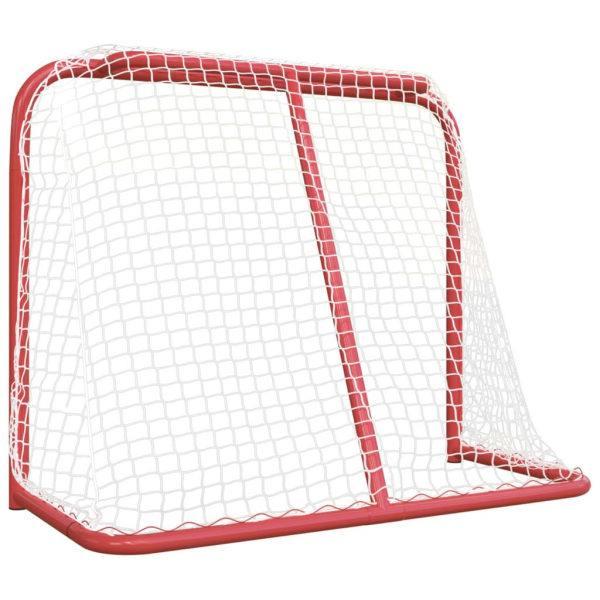 vidaXL Hockeymål röd och vit 183x71x122 cm polyester Röd