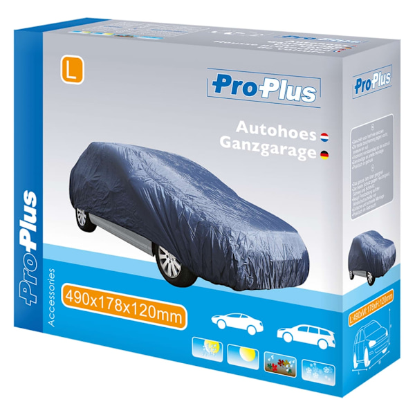ProPlus Bilöverdrag L 490x178x120 cm för bilar upp till 490 i längd Blå