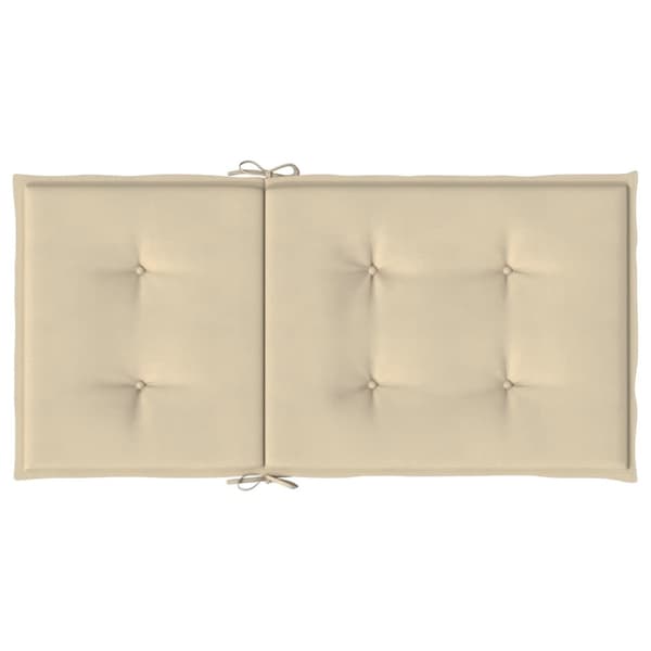 vidaXL Trädgårdsstolsdynor 2 st Beige 100 x 50 x 3 cm Beige