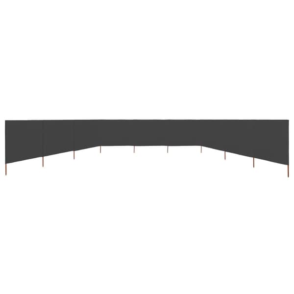vidaXL Vindskydd 9 paneler tyg 1200x80 cm antracit Antracit