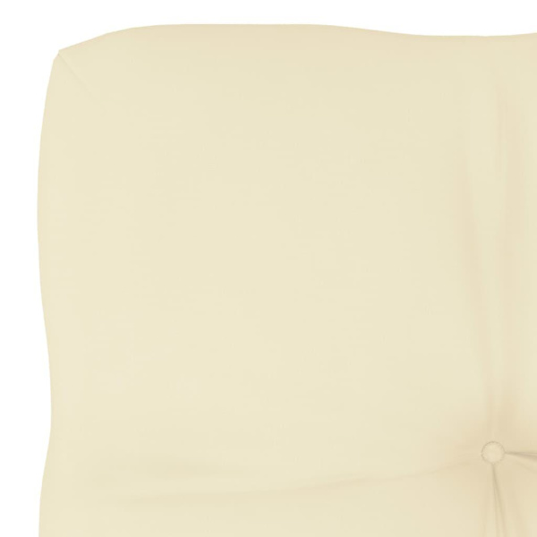 vidaXL Palldyna gräddvit 80x80x12 cm tyg Creme