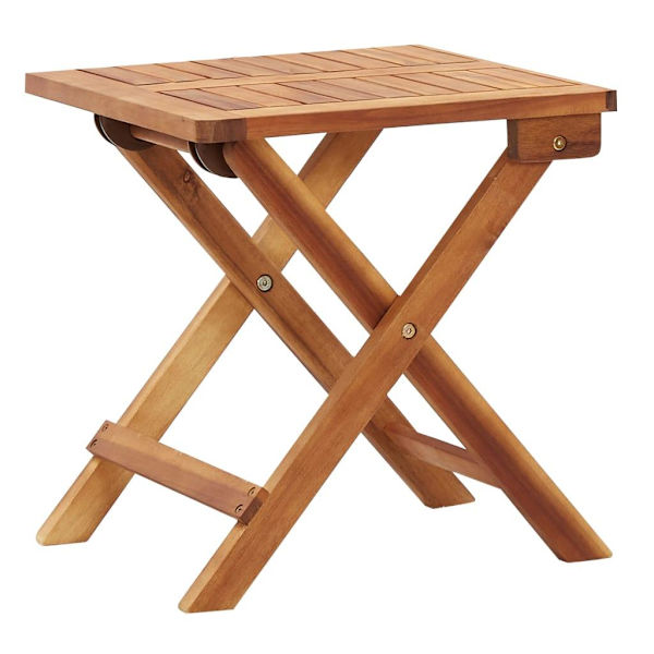 vidaXL Solsäng med bord konstrotting och massivt akaciaträ Svart