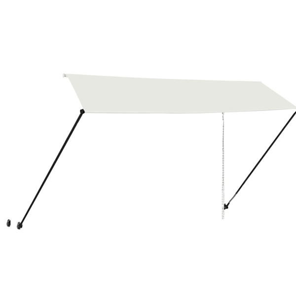 vidaXL Markis med LED 350x150 cm gräddvit Creme