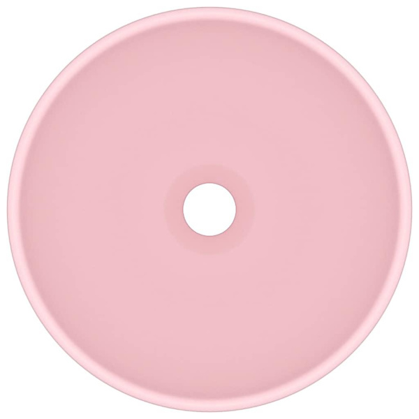 vidaXL Lyxigt runt handfat matt rosa 32,5x14 cm keramik Rosa