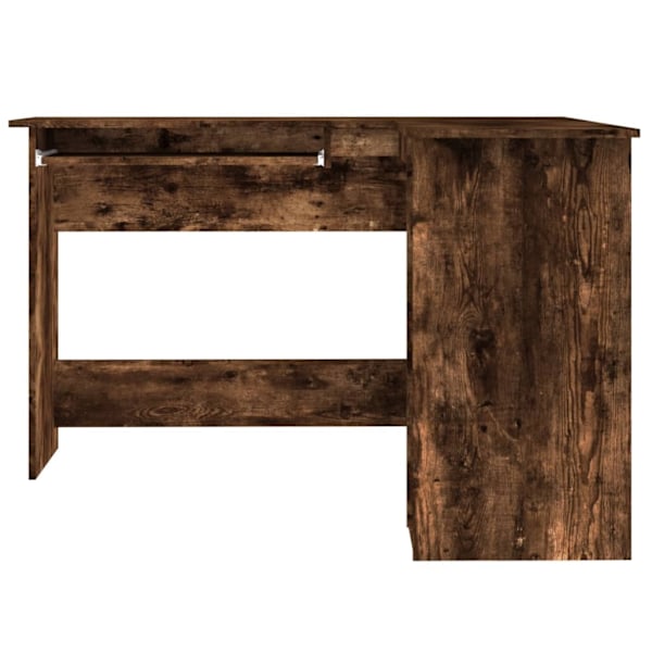 vidaXL Hörnskrivbord rökfärgad ek 120x140x75 cm konstruerat trä Brun