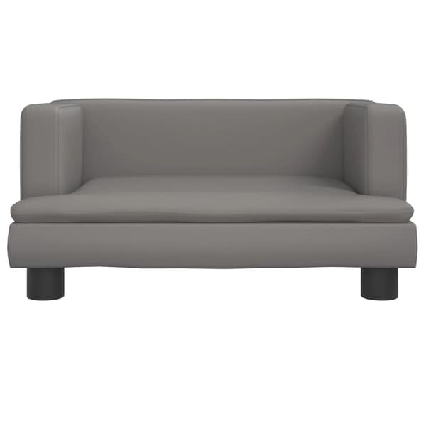 vidaXL Barnsoffa grå 60x40x30 cm konstläder Grå