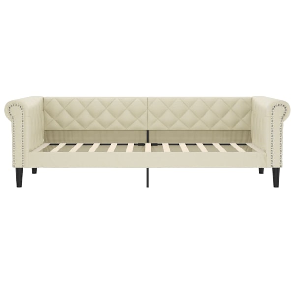 vidaXL Dagbädd utdragbar gräddvit 90x200 cm konstläder Kräm