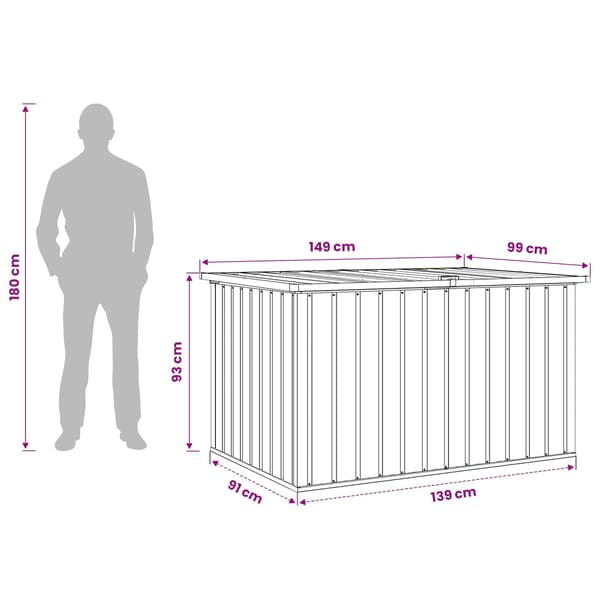 vidaXL Dynbox grön 150x101x91 cm Grön