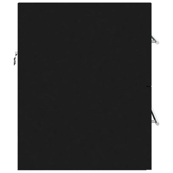 vidaXL Tvättställsskåp svart 60x38,5x48 cm spånskiva Svart