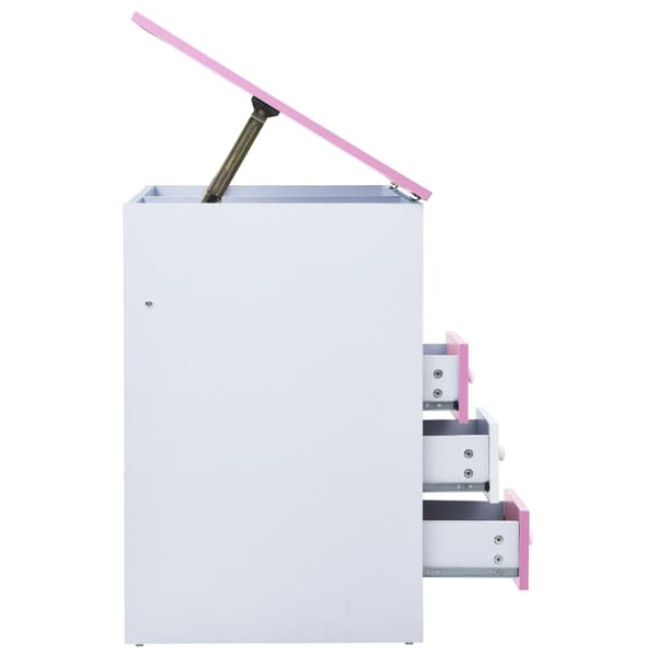 vidaXL Skrivbord för barn lutbart rosa och vit Rosa