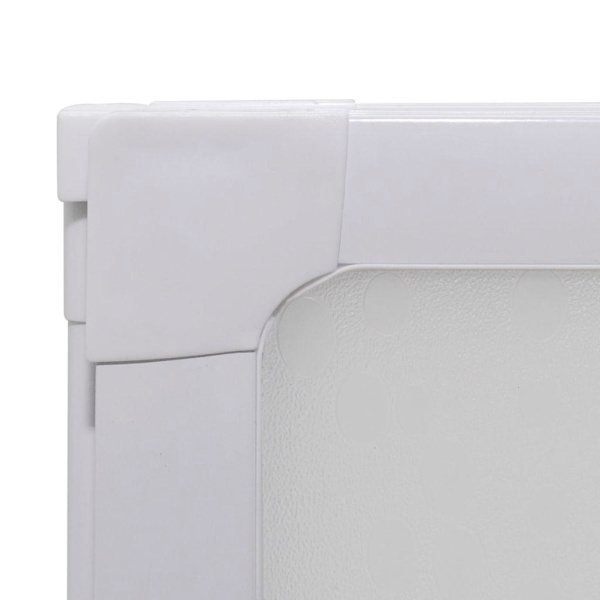 vidaXL Duschvägg vikbar Vit 3-paneler 141x132 cm Vit