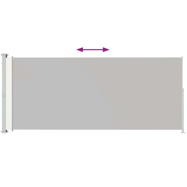 vidaXL Infällbar sidomarkis 220x500 cm gräddvit Creme