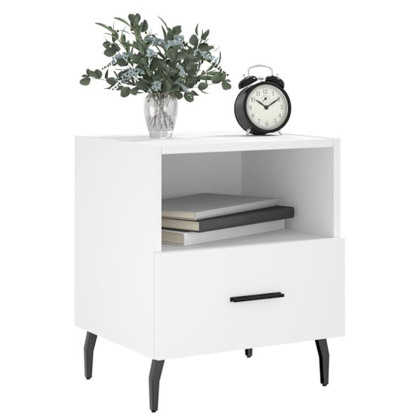 vidaXL Sängbord 2 st vit 40x35x47,5 cm konstruerat trä Vit