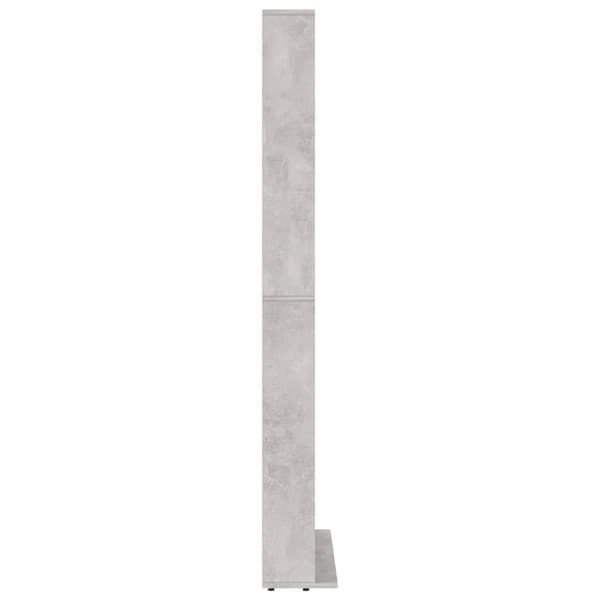 vidaXL CD-hylla grå 102x23x177,5 cm konstruerat trä grå