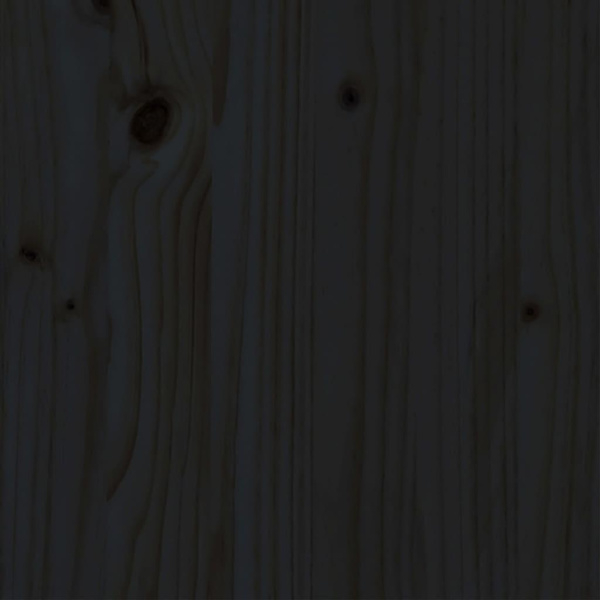 vidaXL Sängram svart massivt trä 160x200 cm Svart