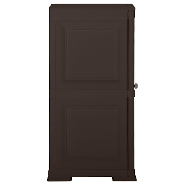 vidaXL Plastskåp 40x43x85,5 cm träimitation brun Brun