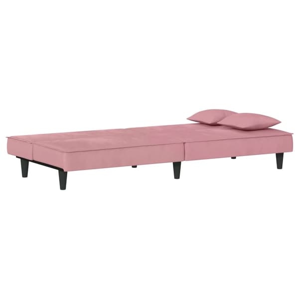 vidaXL Bäddsoffa rosa sammet Rosa