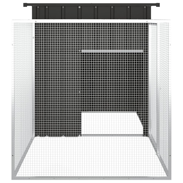 vidaXL Kaninbur antracit 200x91x100 cm galvaniserat stål Antracit