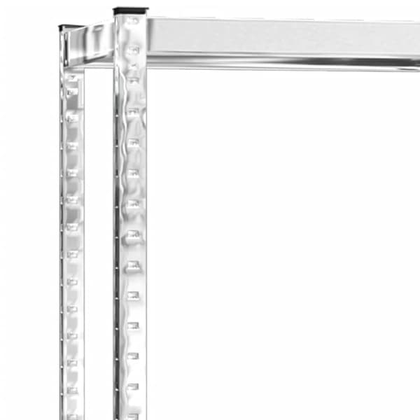 vidaXL Däckställ 2 hyllplan silver 4 st 110x40x110 cm stål Silver