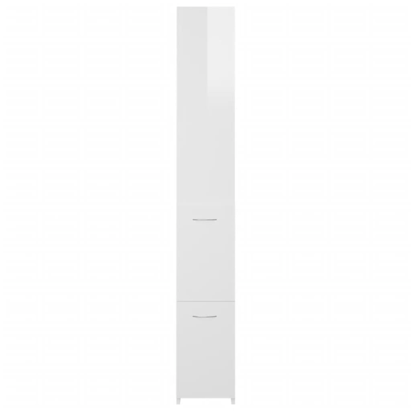 vidaXL Badrumsskåp vit högglans 25x26,5x170 cm konstruerat trä Vit