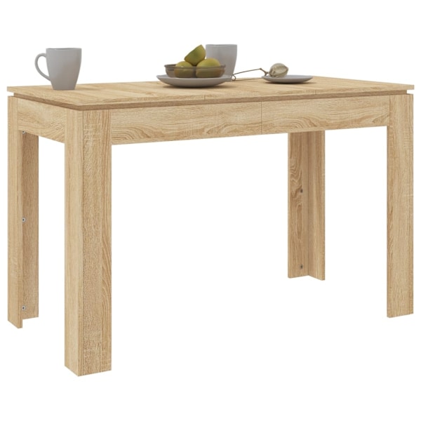 vidaXL Matbord sonoma-ek 120x60x76 cm konstruerat trä Brun