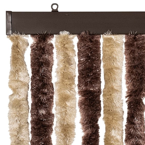 vidaXL Insektsdraperi beige och ljusbrun 56x185 cm chenille multifärg