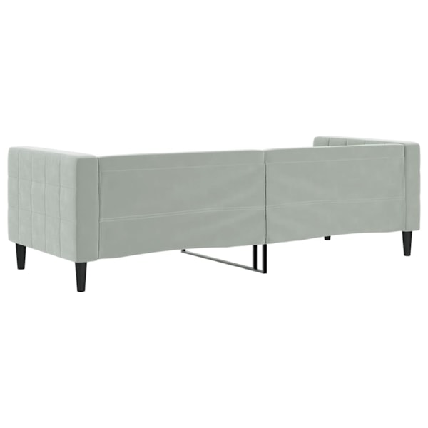 vidaXL Dagbädd ljusgrå 80x200 cm sammet Grå