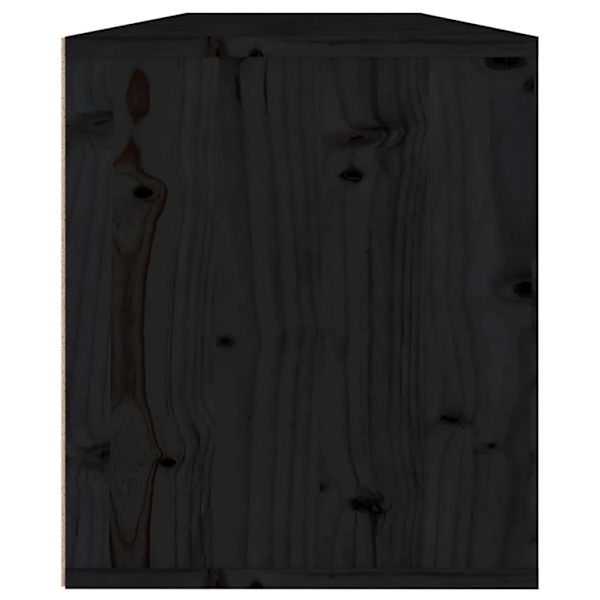 vidaXL Väggskåp 2 st svart 60x30x35 cm massiv furu Svart