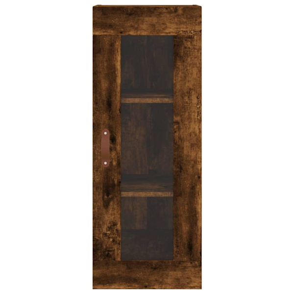 vidaXL Högskåp rökfärgad ek 34,5x34x180 cm konstruerat trä Brun