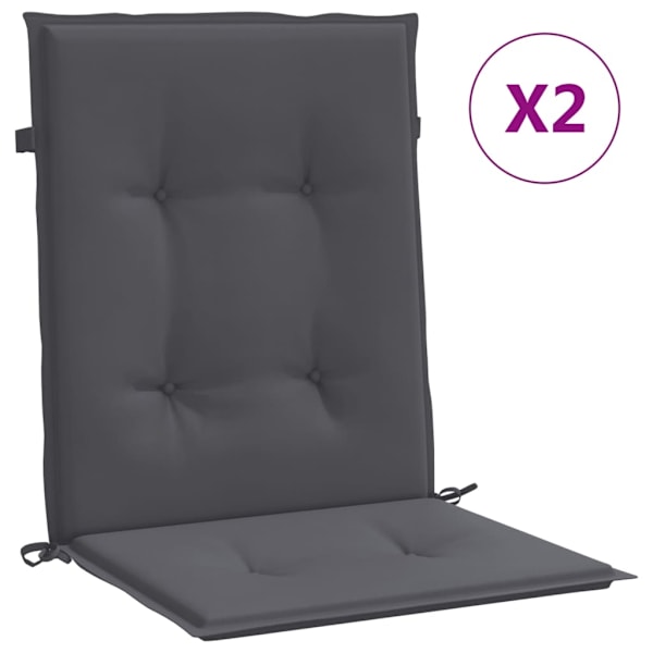 vidaXL Stolsdynor 2 st antracit oxfordtyg Antracit