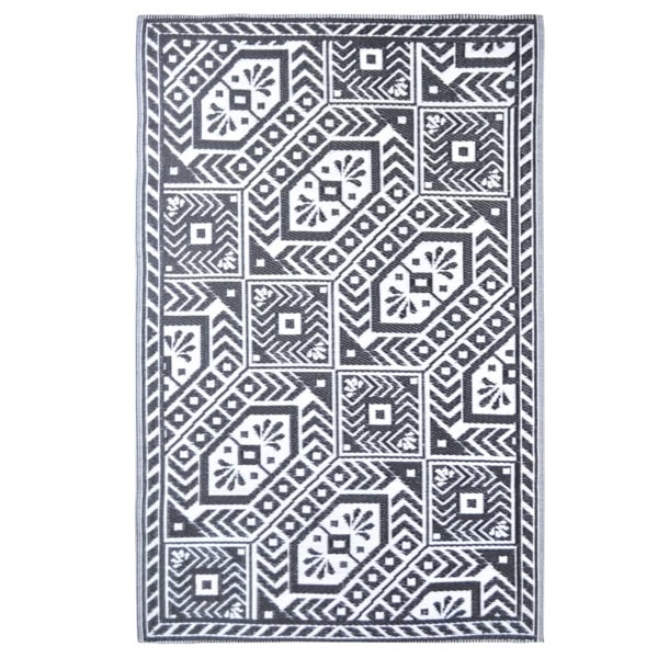 Esschert Design Utomhusmatta 182x122 cm diamant Svart