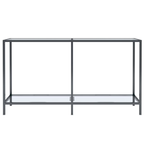 vidaXL Konsolbord transparent 140x35x75,5 cm härdat glas Transparent